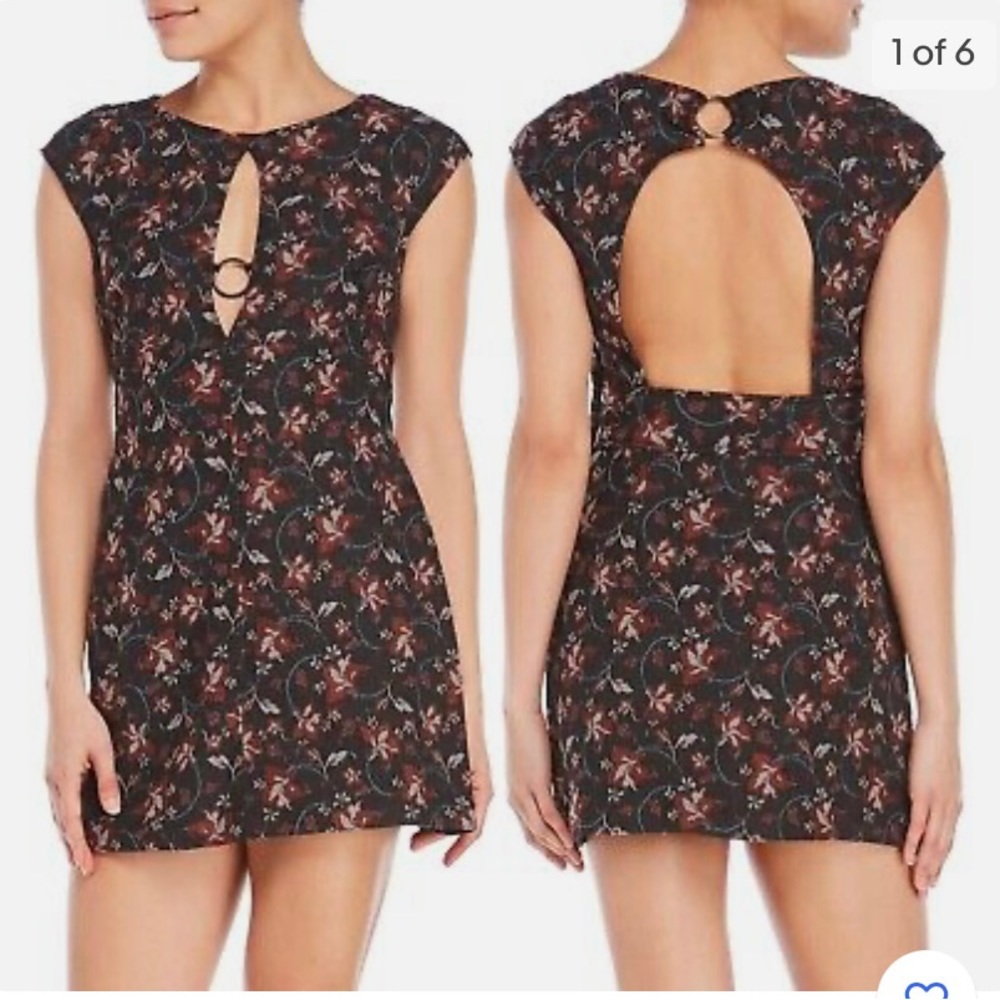 ✨⚡️💥 Free People Women's Say Yes Floral Jacquard Mini Dress Size 10 NWT